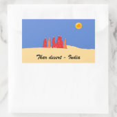 Vrouwen die water vervoeren in de woestijn van Tha Rechthoekige Sticker (Tas)