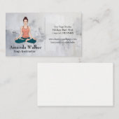 Vrouwen die yoga doen en mediteren visitekaartje (Voorkant / Achterkant)