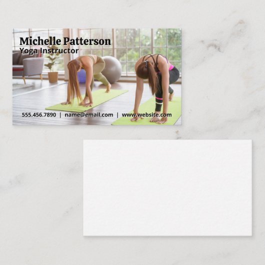 Vrouwen die Yoga doen | Reuken Visitekaartje (Voorkant / Achterkant)