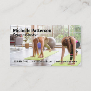 Vrouwen die Yoga doen Reuken Visitekaartje