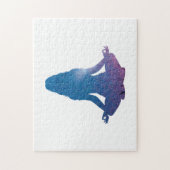 Vrouwen die yoga oefenen - Kies achtergrondkleur Legpuzzel (Verticaal)