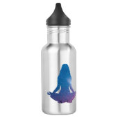 Vrouwen die yoga oefenen - Kies achtergrondkleur Waterfles (Links)