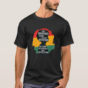 Vrouwen die zich na mij met haar Afrikaanse vrouw T-shirt