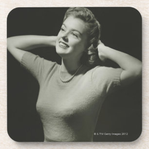 Vrouwen die zich verplaatsen drankjes onderzetter