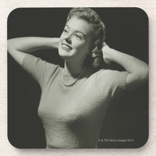 Vrouwen die zich verplaatsen drankjes onderzetter (Voorkant)