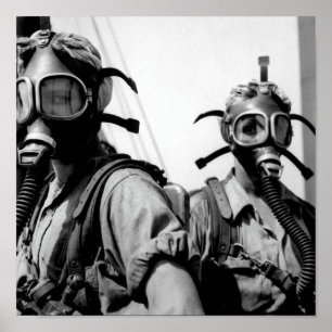 Vrouwen die zuurstofmaskers dragen - 1943 poster