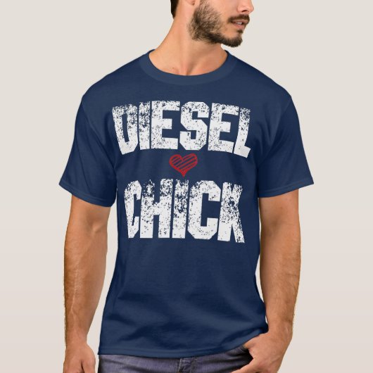 Vrouwen Diesel Chick Trucker Truck Drivers Gift T-shirt (Voorkant)