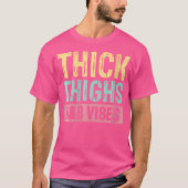 Vrouwen dikke dijen en RB vibes hip hop T-shirt (Voorkant)