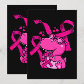 Vrouwen Dinosaurus Borstkanker Awareness Artsen WA Kaart (Voorkant / Achterkant)