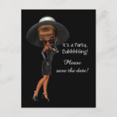 Vrouwen Diva Bewaar de datum Aankondigingskaart (Voorkant)