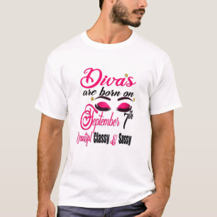 Vrouwen diva's worden geboren op 7 september Maagd T-shirt