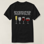 Vrouwen Diversifieerde portefeuille Funny Wine Liq T-shirt (Design voorkant)