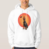 Vrouwen Doberman Dog Halloween Gift Puppy en Hoodie (Voorkant)