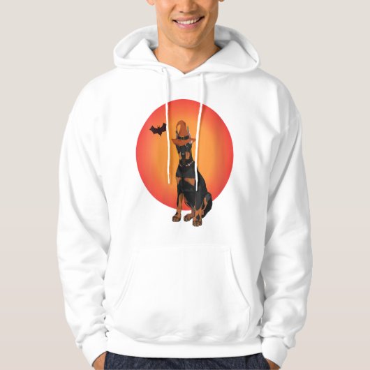 Vrouwen Doberman Dog Halloween Gift Puppy en Hoodie (Voorkant)