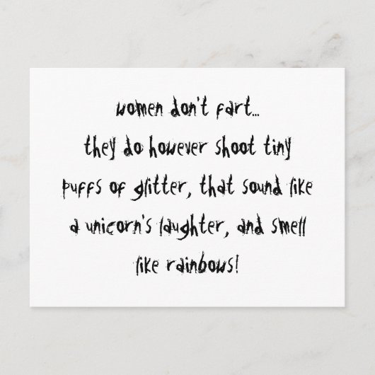 Vrouwen doen geen flauw briefkaart (Voorkant)