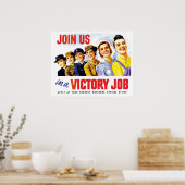 Vrouwen doen mee voor de overwinning, WW2  propaga Poster (Keuken)