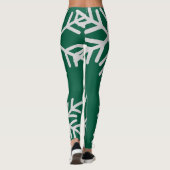 Vrouwen Donkergroen hoge taille leggings (Achterkant)