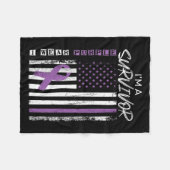 Vrouwen Draag Paarse pancreaskanker overlevingsges Fleece Deken (Voorkant (Horizontaal))