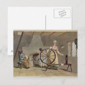 Vrouwen draaien uit 'Costume of Yorkshire' Briefkaart (Voorkant / Achterkant)