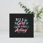 Vrouwen dragen een vrouw die graag iets doet. bedankkaart (Staand voorkant)