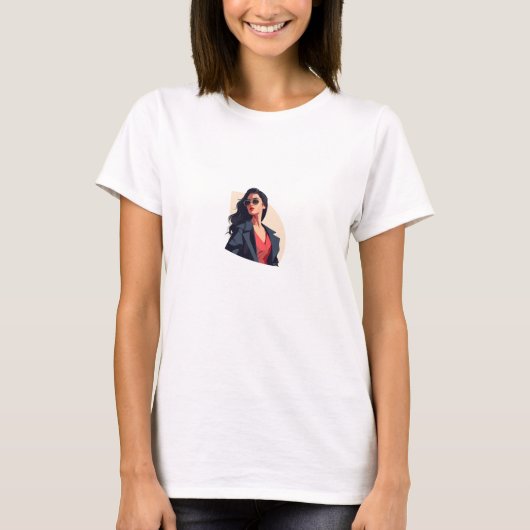 Vrouwen dragen een zonnebril t-shirt (Voorkant)