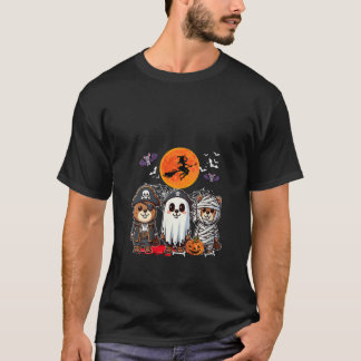 Vrouwen Drie Grappige Bevers Kostuum Pirate Boo Mu T-shirt