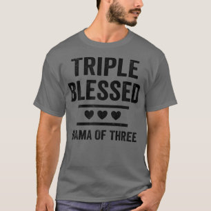 Vrouwen drievoudig gebluste mama van drie jongens  t-shirt