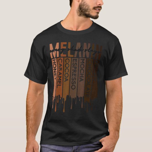 Vrouwen drijven in Melanin elke schande in Afrika T-shirt (Voorkant)