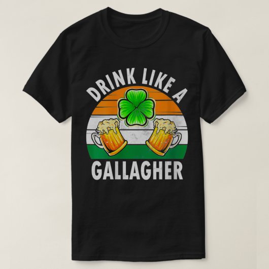 Vrouwen Drink als een Gallagher Funny Saint Patric T-shirt (Design voorkant)