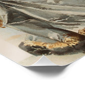 vrouwen Drink Antiek Poster van wijn (Hoek)