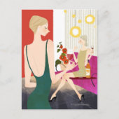 Vrouwen Drink wijn Briefkaart (Voorkant)