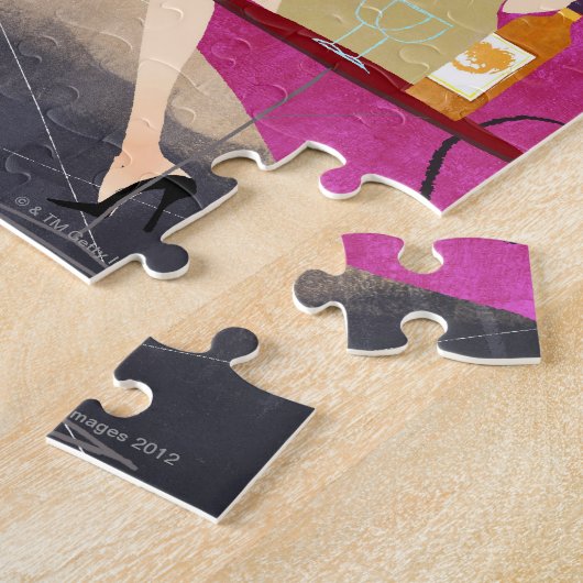 Vrouwen Drink wijn Legpuzzel (Zijkant)