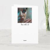 Vrouwen droevig gezicht | Huilblanco Kaart (Achterkant)