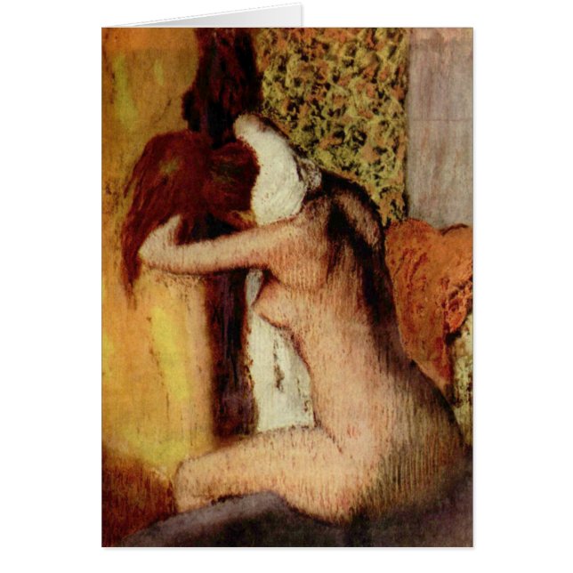 Vrouwen drogen haar nek (Voorkant)