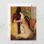 Vrouwen drogen haar nek briefkaart (Voorkant / Achterkant)