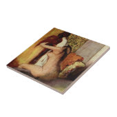 Vrouwen drogen haar nek tegeltje (Zijkant)