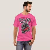 Vrouwen drum en bas DNB springen DJ Skull Electric T-shirt (Voorkant volledig)