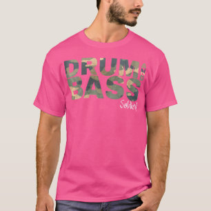 Vrouwen Drum en Bass Soldier DNB Oerwoud Muziek Ca T-shirt