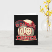 Vrouwen Dubbele Cijfers Honkbal Lover 10 Jaar Oude Kaart (Gele Bloem)