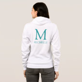 Vrouwen Dubbelzijdige naam Monogram Hoodie (Achterkant volledig)
