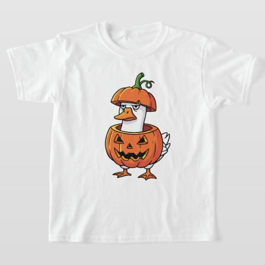 Vrouwen Duck Pumpkin Halloween Tee Shirts. T-shirt (Laagn)