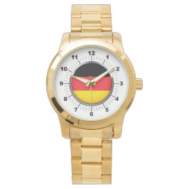 Vrouwen Duitse vlag Oversized gouden horloge