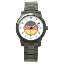Vrouwen Duitse vlag Oversized zwart horloge