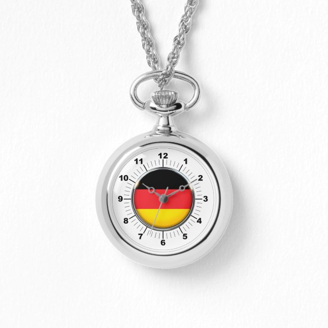 Vrouwen Duitse vlag Wraparound Zilveren horloge (Voorkant)
