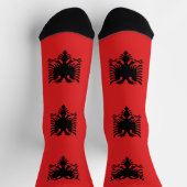 Vrouwen duurzame bemanningssokken met vlag van Alb Sokken (Top)