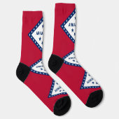 Vrouwen duurzame bemanningssokken met vlag van Ark Sokken (Rechts)