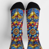 Vrouwen duurzame crew sokken met Roemeense kleuren (Top)