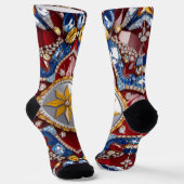 Vrouwen duurzame sokken met Colombiaanse kleuren (Gebogen)