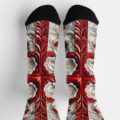 Vrouwen duurzame sokken met Engelse Rozen (Top)