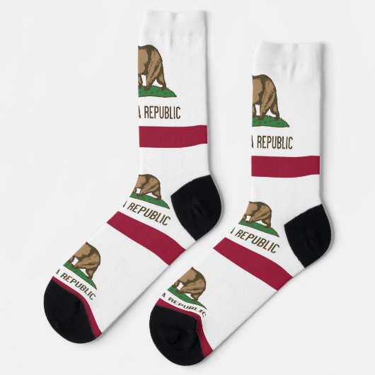 Vrouwen duurzame sokken met vlag van Californië (Links)